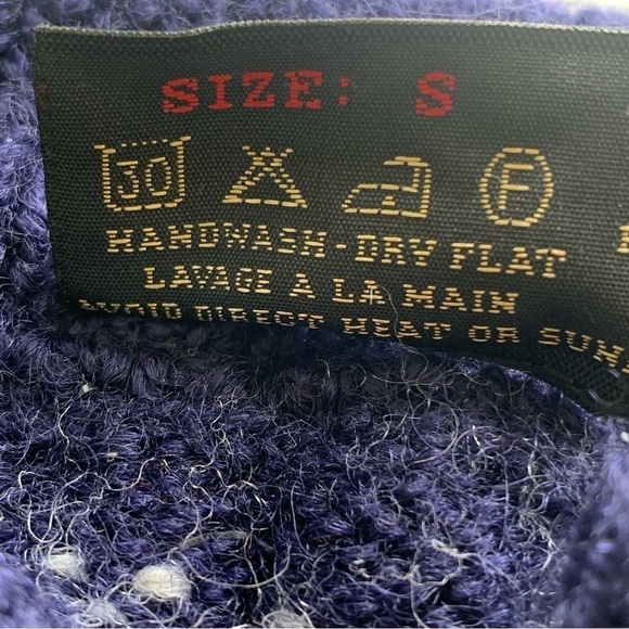 Nordstrikk Classic Norwegian Wool Metal Clasp Cardigan Sweater Small Fair Isle - Picture 7 of 9